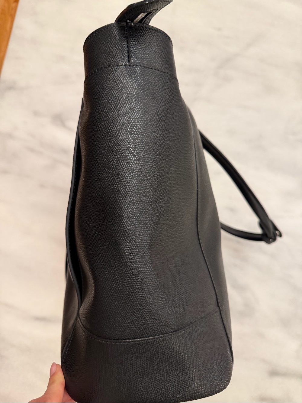 Tumi Sinclair Nora Black Textured Saffiano Leather Laptop Business Tote Bag - Picture 2 of 11